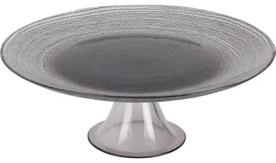 Produktbild von Tortenplatte aus Glas mit Fuß elegant schwarz 28 cm