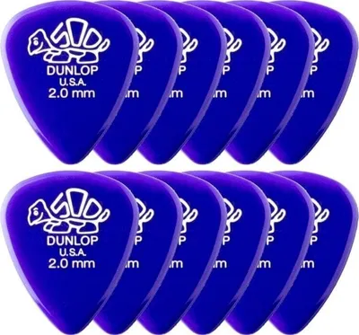 Produktbild von 12x Dunlop Delrin 500 Plektren - 2,00 mm - purpur