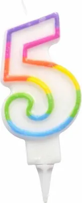 Image de Bougie d'anniversaire chiffre 5