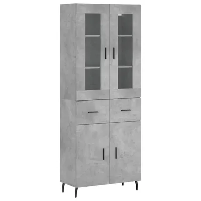 Immagine prodotto di Credenza Grigio Cemento 69,5x34x180 cm in Legno Multistrato
