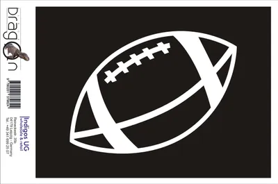 Produktbild von Aufkleber / Autoaufkleber - JDM / Die cut / Auto / OEM - Football - 150x110 mm schwarz - Heckscheibe / Heckscheibenaufkleber