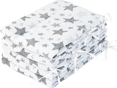 Produktbild von Amilian Bettumrandung Babybett Baby Kinder Nestchen Kantenschutz Bettnestchen Kopfumrandung für Laufstall Bettausstattung Bettschlange 420 cm