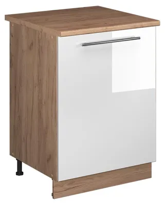 Obrázek produktu pro Skříňka pod dřez Vicco Fame-Line Bílá vysoký lesk/Zlatý mocný dub 60 cm, Model 63401