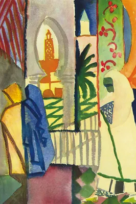 Produktbild von August Macke Kunstdruck Bild - In Der Tempelhalle, 1914 (180 x 120 cm)