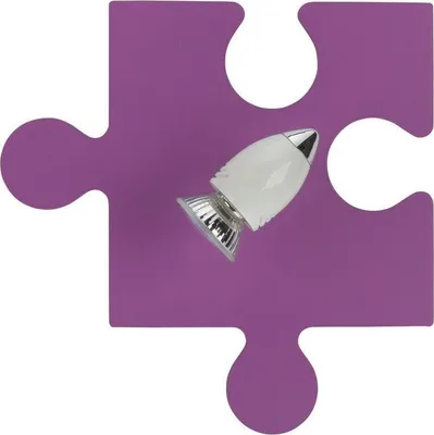 Produktbild von Wandlampe Für Kinder "Puzzle" Lila Sperrholz Wandleuchte Wohnzimmer Schlafzimmer Flur