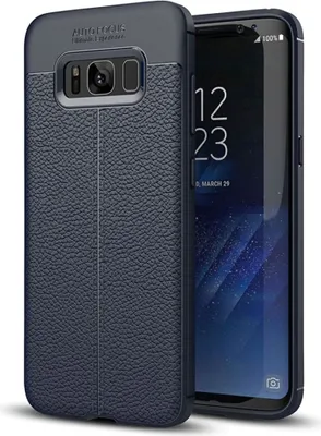 A smartphone case is shown next to a smartphone.
