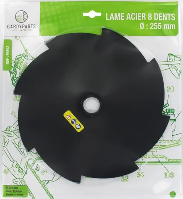 Produktbild von 8-Zahn-Stahlmesser für Freischneider, Schnittmaß: 255 mm