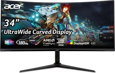 Immagine prodotto di Acer Nitro XZ342CU V3, monitor da gioco da 34 pollici con UWQHD e 180Hz