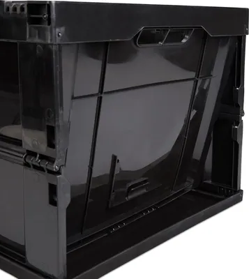 Produktbild von 10x Professionelle Transportbox, stabile Klappboxen, Gewerbe, hochwertiger Kunststoff, Qualität, 60 Liter, schwarz