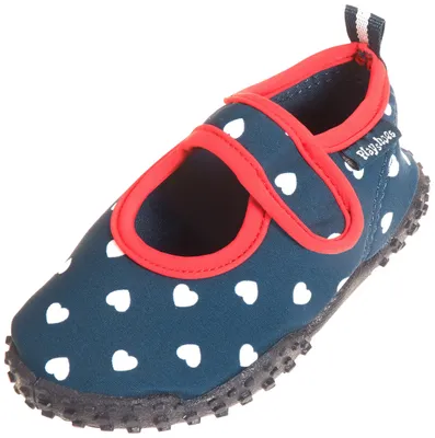 Immagine prodotto di Playshoes, scarpe da acqua unisex per bambini, modello "Cuoricini", colore blu navy, taglia 32/33