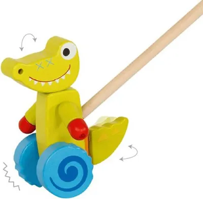 Produktbild von Goki Krokodil Holz Schiebespielzeug Krokodil für Kinder