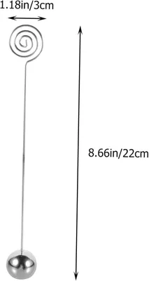 Produktbild von Fotoclip und Tischnotizhalter aus Edelstahl für Zuhause, Spiralclip für Notizen und Karten