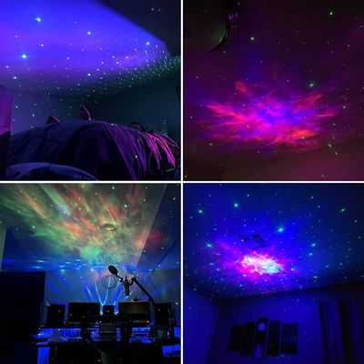 Yoyaxi LED-Sternenhimmel Nordlicht Projektor, mit 14 Beleuchtung-Effekten,  Fernbedienung, Projektor Nachtlicht, Farbe, mit White Noise, Timer, für  Kinder Erwachsene Zimmer