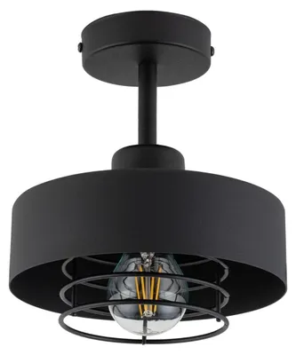 Produktbild von KAR-LIGHTING Deckenleuchte 1-flammig Schwarz, Metall – kompakt für Flur, Wohnzimmer & Küche, E27-Fassung
