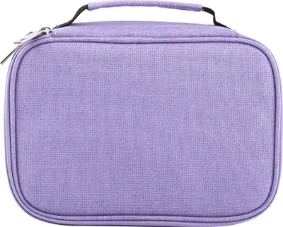 Immagine prodotto di 72 scomparti, multifunzionale, pieghevole, astuccio in tessuto, grande capacità, astuccio con zip, viola