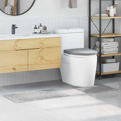 Produktbild von "im Angebot" Anti-Rutsch Badematten-Set 3 pcs Grau PP - Badematten CC18415
