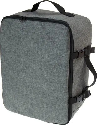 Zdjęcie produktu dla Bagaż podręczny do samolotu, plecak, 40x30x20 cm, wyściełany, torba lotnicza, torba podręczna, torba podróżna, rozmiar walizki, szary Len [102]