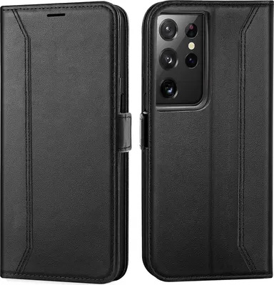 Immagine prodotto di Custodia per cellulare per Samsung Galaxy S22 Ultra cover flip case pieghevole cover protettiva, nero