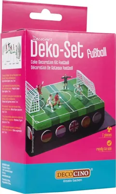 Produktbild von 7 teiliges Tortendeko-Set mit Fussballern und Toren