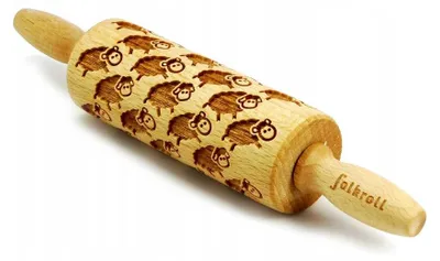 Obrázek produktu pro Folkroll Váleček na těsto se vzorem zvířátek