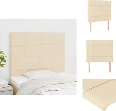 Produktbild von vidaXL Kopfteile 2 Stk. Creme 90x5x78/88 cm Stoff -  Kopf- & Fußenden