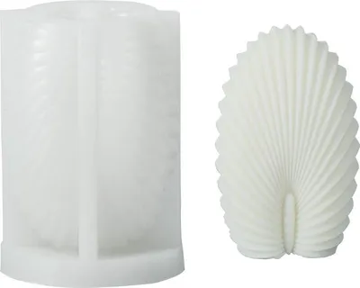 Produktbild von Silikon-Kerzenform in Pfauenfederform, 95 x 63 x 45 mm