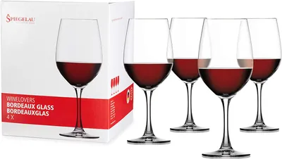 Produktbild von Spiegelau Winelovers Rotwein, 4er Set, Rotweinglas, Weinglas, Wein Glas, Kristallglas, 580 ml, 4090177