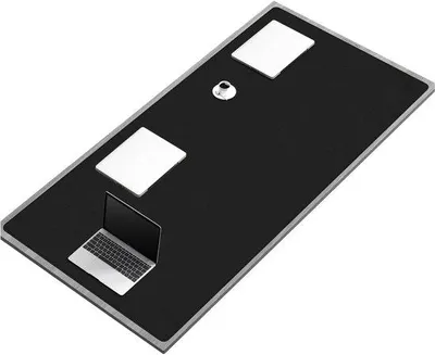 Produktbild von Famanu XXL Schreibtischunterlage 160 x 80 cm - große schwarze Schreibtischmatte - Premium Mauspad für Homeoffice und Büro