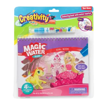 Produktbild von Prinzessin Wassermalbuch mit Wasserstift und vier Entdeckerszenen zum
