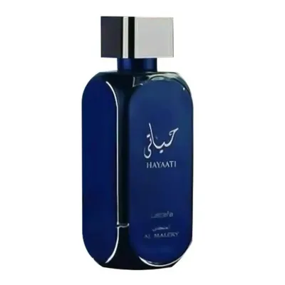 A bottle of Lattafa Hayaati Al Maleky Eau de Parfum.