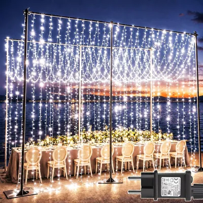 Immagine prodotto di Tenda luminosa natalizia - Larghezza 6 metri, 600 LED - Luce bianca