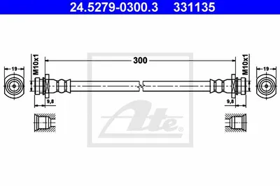 Produktbild von ATE Bremsschlauch  24.5279-0300.3