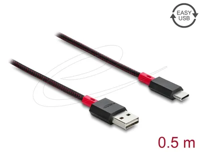 Immagine prodotto di DeLOCK 81541, 0,5 m, USB A, USB C, USB 2.0, rosso, nero