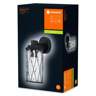 Produktbild von Ledvance LED Außenleuchte Wandlampe Endura Cage Down Schwarz IP44 E27
