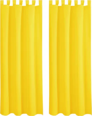Produktbild von 2x zasłony z pętelkami (żółte), rozmiar: 140x145cm
