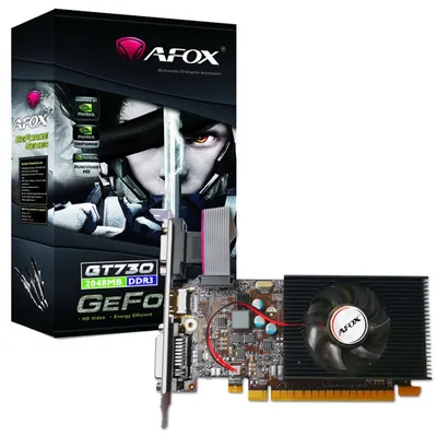 Produktbild von AFOX AF730-1024D3L7-V1, GeForce GT 730, 1 GB, GDDR5, 128 Bit, 2560 x 1600 Pixel, PCI Express 2.0