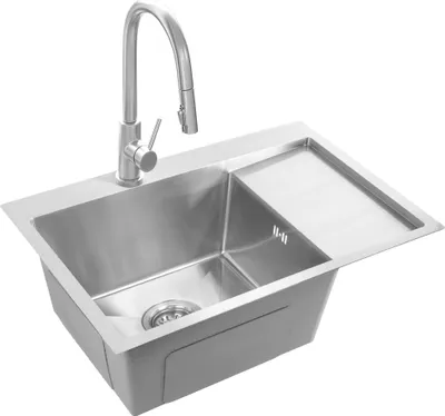 Obrázok produktu pre Kuchynský Granitový Drez Rea Fin Brush Nickel