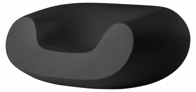 Produktbild von Moderne Design-Sessel für Garten, Bar und Restaurant Chubby Slide - Schwarz