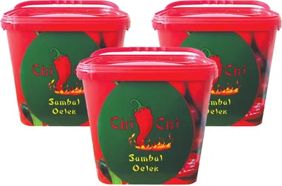 Produktbild von SAMBAL OELEK Chili Gewürzpaste scharf im Eimer CHI-CHI 3x 10KG