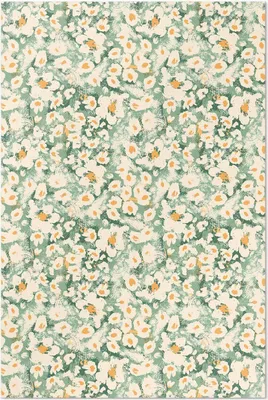 Immagine prodotto di Tappeto vinilico con motivo di campo fiorito, stile astratto – 100x150 cm – Tappeto per interni – Ideale per corridoi – Facile da pulire – Design moderno