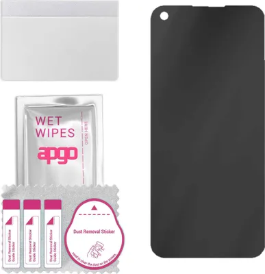 Produktbild von apgo Hybrid Privacy Schutzglas, Matt, kompatibel mit Realme 9 RMX3521, Anti-Spy, toller Ersatz für Hartglas, kratzfester Displayschutzglas, Displayschutz, Full Glue