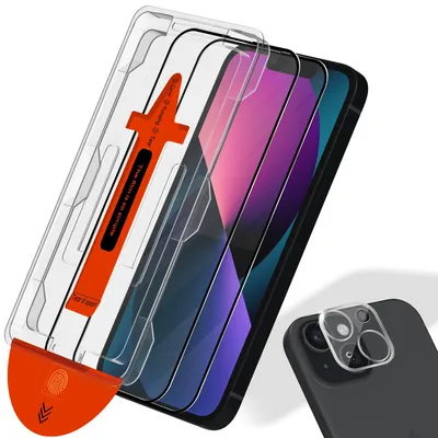 Zdjęcie produktu dla 2-pak iPhone 13 Szkło ochronne na ekran & 1-pak ochrona obiektywu - Szkło hartowane | [Automatyczna instalacja] - Bez bąbelków