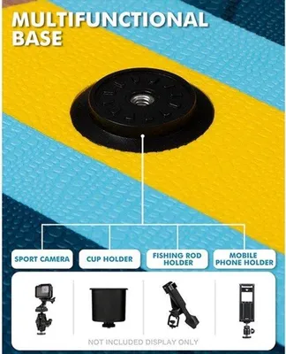 Image de Planche de paddle gonflable - Bleue - 11'6'' - PVC résistant - Ensemble complet de sports nautiques pour adultes