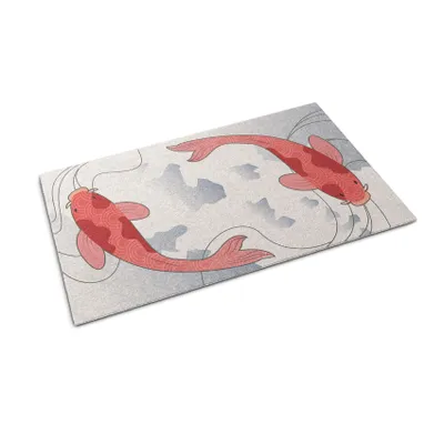Produktbild von Fußmatte für die Tür – Unterlage zur Aufnahme von Schmutz – Rutschfeste Fußmatte für Innen- und Außenbereich – 150 x 100 cm – Karpfenart