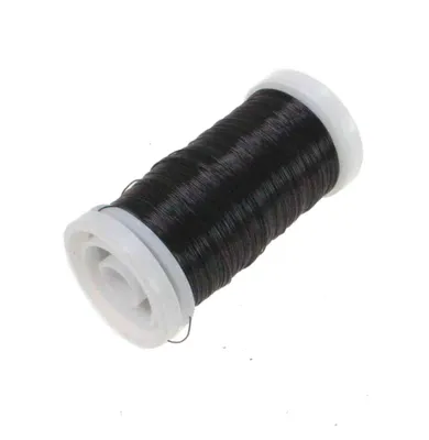 Produktbild von 100g Myrtendraht Dekodraht Ø0,3mm ca.160m Basteldraht Dekolackdraht Lackdraht, Farbe:schwarz