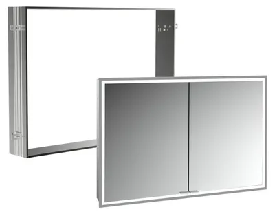 Obrázek produktu pro Zrcadlová skříňka Kronenbach Cube 2.0, rozměry 100 cm, se zabudovaným rámem, dvoudveřová