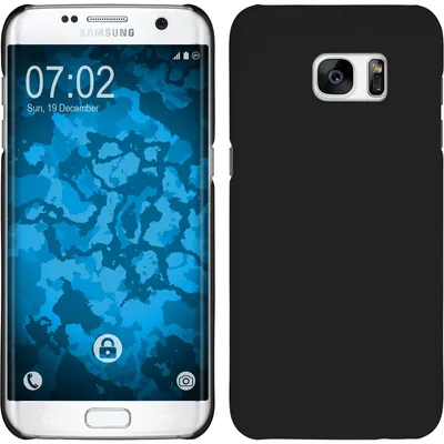 Produktbild von PhoneNatic Case kompatibel mit Samsung Galaxy S7 Edge - Hülle schwarz gummiert Hard-case Cover