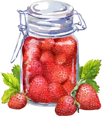 Produktbild von 20 Servietten Happy with Strawberry - Erdbeeren im Glas 33x33cm