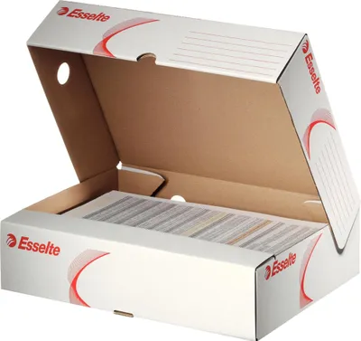 Produktbild von ESSELTE Archivschachtel 80mm A4 Wellpappe 10 Stück weiß