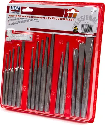 Obrázok produktu pre Sada sekáčov, jamkovačov a vyrážačov, 16ks, HBM Machines